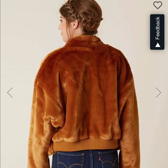 FREE PEOPLE Soft Faux Furry Bomber Jacket - Picture 5 of 12